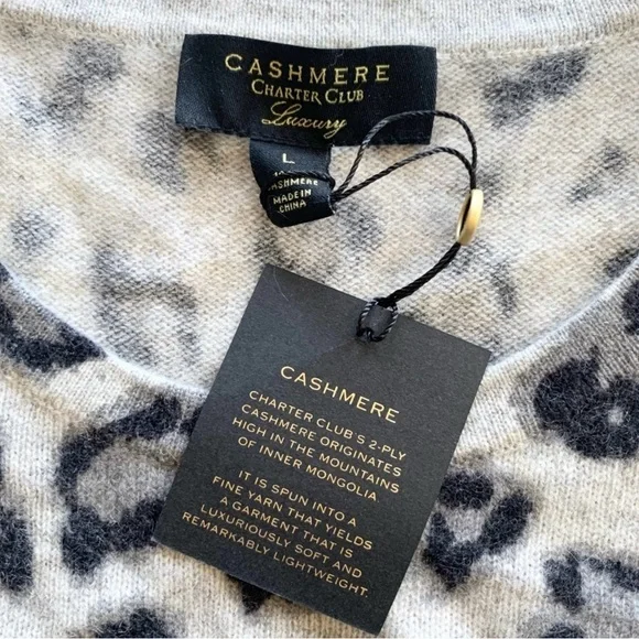 🌸New🌸 Charter Club cashmere sweater L new - Picture 4 of 12